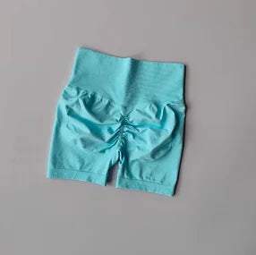 Lumora Peach Sculpt High-Waist Active Shorts