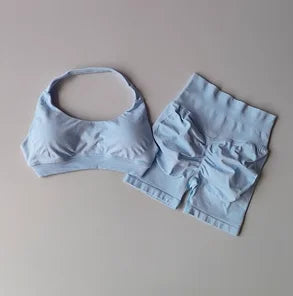 Lumora Halter Neck Seamless Fitness Set