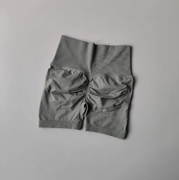 Lumora Peach Sculpt High-Waist Active Shorts