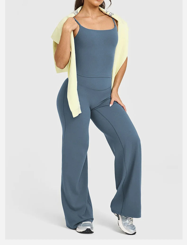 Lumora Women’s High-Waist Wide-Leg Yoga Trousers – Breathable & Sculpting Fit