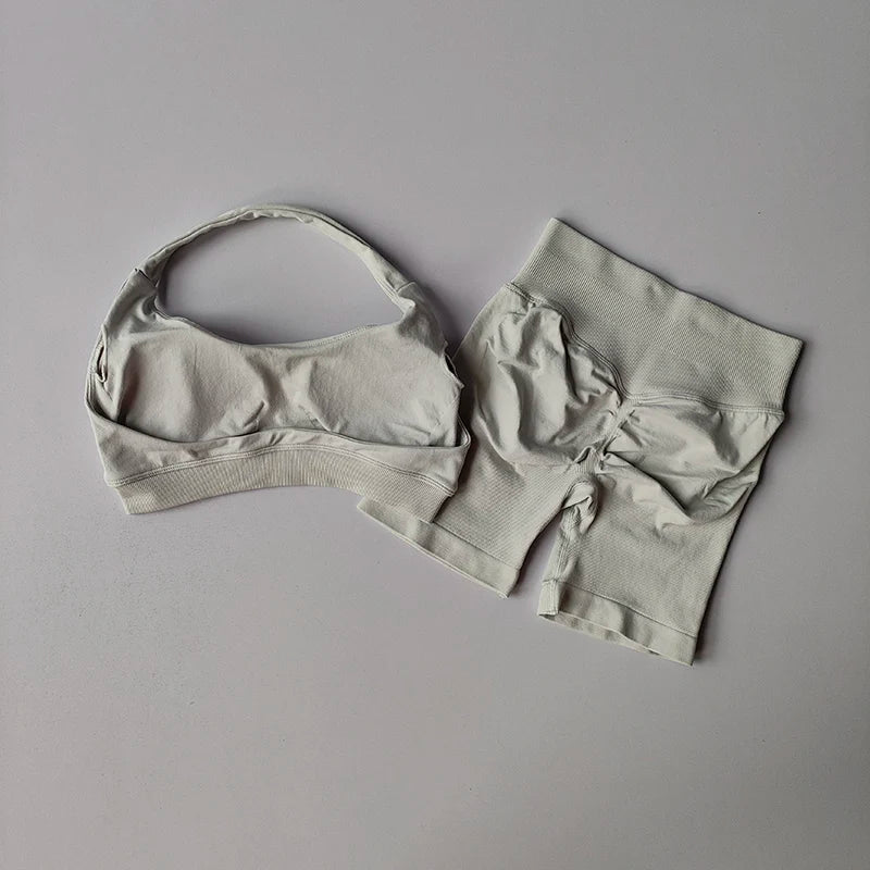 Lumora Halter Neck Seamless Fitness Set