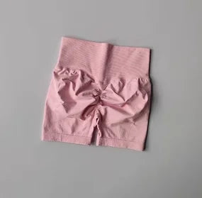 Lumora Peach Sculpt High-Waist Active Shorts