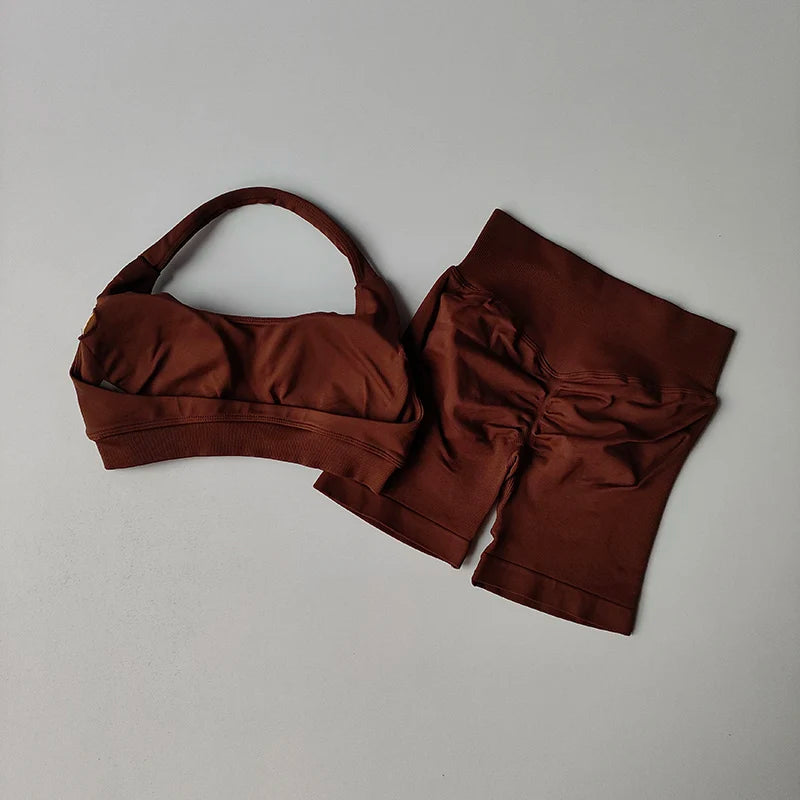 Lumora Halter Neck Seamless Fitness Set