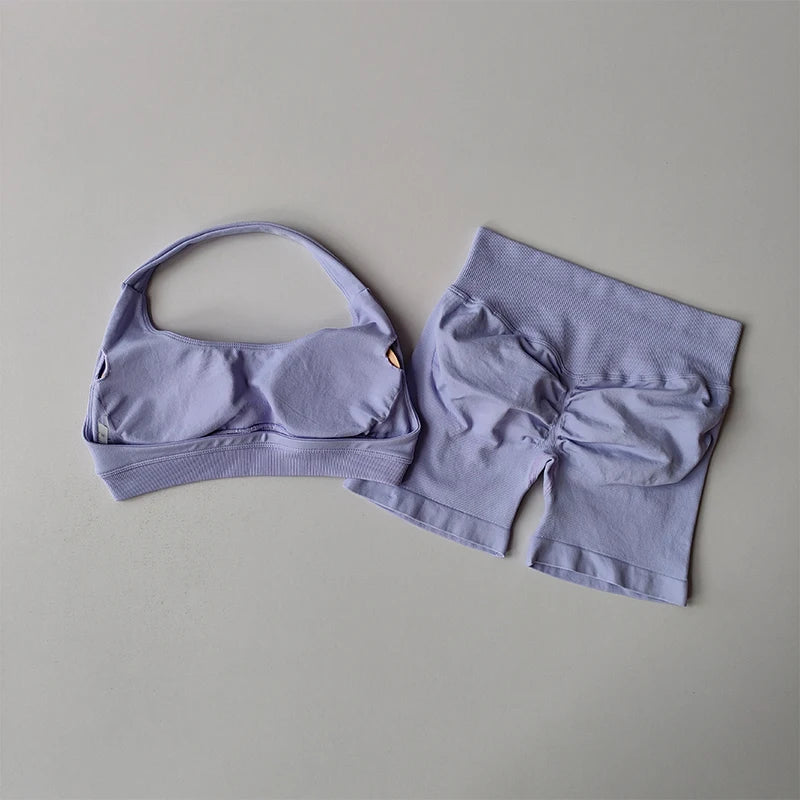 Lumora Halter Neck Seamless Fitness Set